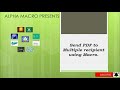 How to send multiple email with PDF attachment using a Macro