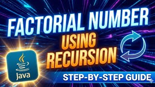 Print factorial number using recursion in java #recursion #factorial #java #coding #javascriptcss
