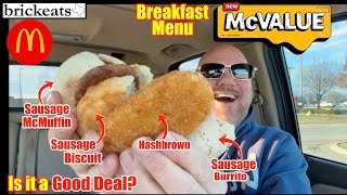 McDonald's NEW McValue Breakfast Menu REVIEW 🍳🥓 - Is It the BEST Breakfast Deal? 🤔🍔 | brickeats