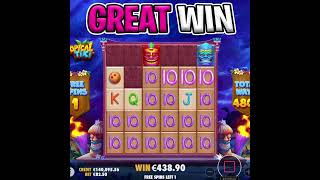 TROPICAL TIKI SLOT 🔥 MAX BET BONUS 🤑 FULL SCREEN EPIC BIG WIN‼️ #shorts