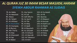 Suara Merdu Syeikh Abdur Rahman As Sudais Imam besar Masjidil Haram Mekah