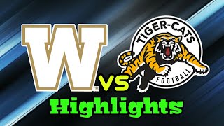 Winnipeg Blue Bombers Vs Hamilton Tiger-Cats CFL Highlights Week 1 8/7/21