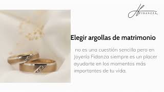 Argollas de matrimonio | Joyería Fidanzza