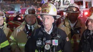 FDNY officials provide an update on 5-alarm fire in Brooklyn