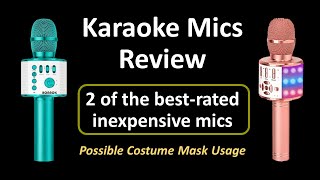 Review: 2 Mics with Amps + Reverb/Echo (Amazmic 868L/Bonaok Q37) costume mask/helmet amp #Karaoke