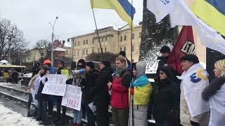 У центрі Львова відбулась акція проти звільнення екс-беркутівців