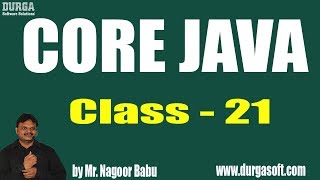 Learn Core Java Programming Tutorial Online Training by Nagoor Babu Sir On 15-09-2018