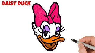How to Draw Daisy Duck | Cartoon Drawings