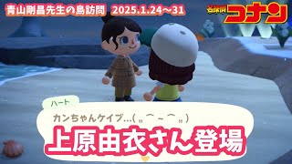 【あつ森】上原由衣登場！/ 安室さん新声優の話！ - 名探偵コナンの原作者・青山先生の島訪問 2025.01.24-1.31 (訪問 #86-87)