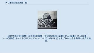 大日本帝国海軍兵装一覧