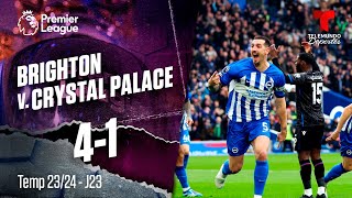 Highlights & Goles: Brighton v. Crystal Palace 4-1 | Premier League | Telemundo Deportes