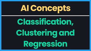 AI Concepts: Classification, Clustering and Regression