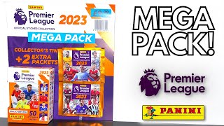 NEW MEGA PACK! | PANINI PREMIER LEAGUE 2023 STICKER COLLECTION | 12 PACKET SQUAD BUILDER OPENING!