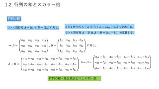 線形代数1 第1回　行列の定義と基本的な操作