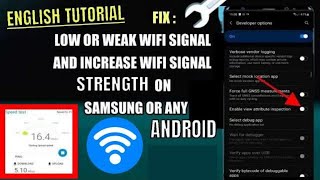Low WiFi Signal Problem Android [Fixed] || How To Increase WiFi Signal Strength Android/Samsung