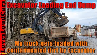 Loading End Dump | cleaning contaminated clay