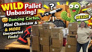 WILD Pallet Unboxing! 🤯 Dancing Cactus, Mini Chainsaw & MORE Unexpected Finds!