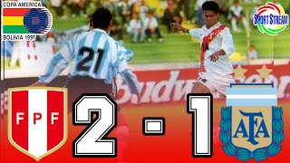 PERÚ 2 - 1 ARGENTINA | Cuartos de Final de la Copa América Bolivia 1997 | ULTIMA VICTORIA PERUANA