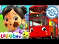 [ 30 MIN LOOPED ] Wheels On The Bus | Lellobee Sing-A-long | Kids Songs