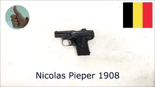 Nicolas Pieper 1908 Démontant (Model C), 6,35 mm Browning (6,35x16 mmSR/.25 Auto)