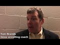 Tom Brands reacts to Spencer Lee's second straight national title