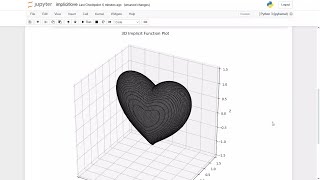 Plotting 3D Implicit Curve using Python Jupyter and MATLAB Code