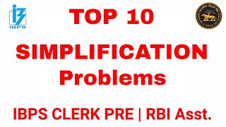 TOP 10 Simplification Question for IBPS CLERK PRE | RBI ASST. 2017 Exam [in Hindi]