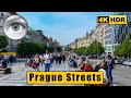 Prague Walking Tour from Wenceslas Square to Old Town Square 🇨🇿 Czech Republic 4k HDR ASMR