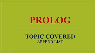 PROLOG - APPEND LIST