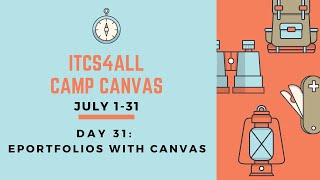 Day 31: ePortfolios in Canvas