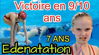 incroyable victoire en 9/10 ans à 7 ans natation