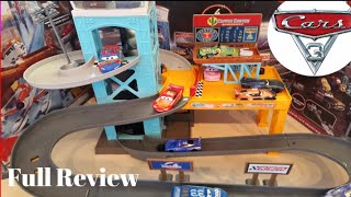 Full Review cars 3 piston cup motorized garage
