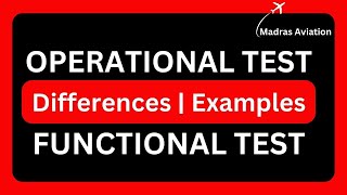 Aircraft testing in maintenance | Operational and Functional check | Aircraft | Aviation | Airplanes