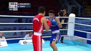 Men's Bantam (56kg) - Quarter Final - Javid CHALABIYEV (AZE) vs Shiva THAPA (AIB)