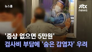 '증상 없으면 5만원'…검사비 부담에 '숨은 감염자' 우려 / JTBC 뉴스룸