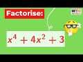 How to factorise x^4+4x^2+3 || Factor x4+4x2+3 || bi-quadratic polynomial