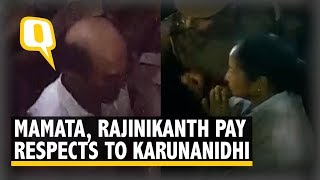 Mamta Banerjee, Rajinikanth Reach Karunanidhi's Residence to Pay Homage to Kalaignar | The Quint