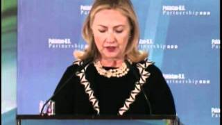 Secretary Clinton Delivers Opening Remarks During Townterview in Islamabad, Pakistan