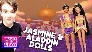 Water Jewel Magic Jasmine \u0026 Aladdin (1994) - Doll Review - Beauty Inside A Box