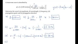 Waves: Basic Quantities. Level 2, Example 2