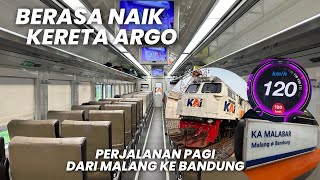 BERASA NAIK KERETA ARGO BANYAK DIMINATI MASYARAKAT‼️Trip KA Malabar Pagi Malang - Bandung Lebih Seru