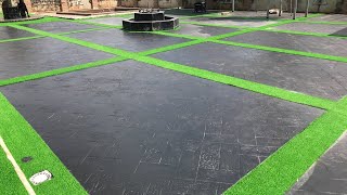 Price Of Stamped Concrete Flooring Installation Work With Artificial Grass Per Meter In Benin City.