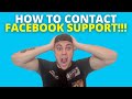 How To Contact FACEBOOK SUPPORT -  ACTUALLY WORKS!!!!