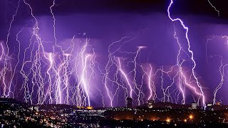 Heavy Stormy Night with Torrential Rainstorm & Power Thunder ⚡ Thunderstorm Sounds for Sleeping