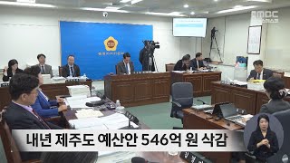 내년 제주도 예산안 546억 원 삭감