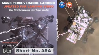 Mars Perseverance Rover Landing Video & Panoramic View | February 2021 | NASA: S49A