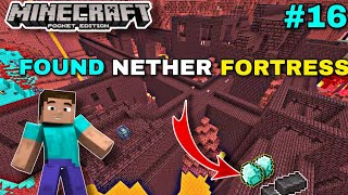 #16 Found nether fortress 😱in Minecraft pe1.19 (Survival)|Hindi||Mcpe|Ashish Jivani gaming