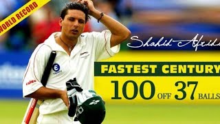 shahid Afridi 100 off 37 Balls vs Srilanka st Nairobi 1996|fastest hundred|wcn24