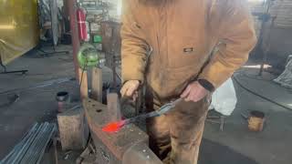 Blacksmithing, Forging corner brackets for a gate