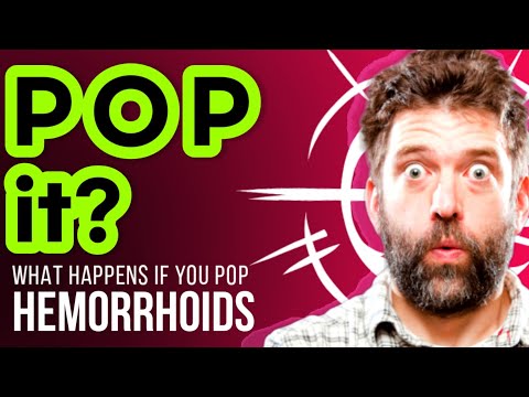 Is it okay to pop a hemorrhoid?